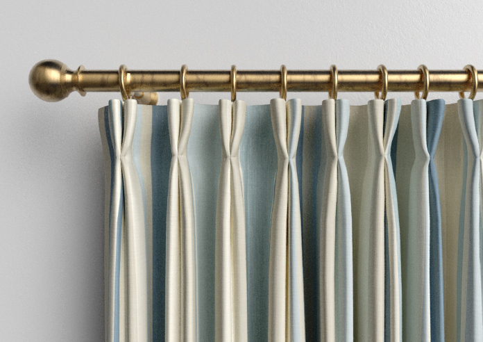 Laura Ashley Awning Stripe, Seaspray - Made to Measure Curtains - Image 10